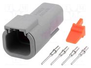 Connector: wire-wire; plug; male; ATM; for cable; PIN: 4; crimped AMPHENOL