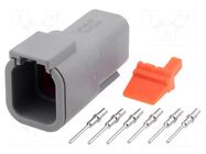 Connector: wire-wire; plug; male; ATM; PIN: 6; IP67; for cable; 7.5A AMPHENOL