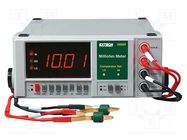 Milli-ohm meter; LED; 3,5 digit (1999); Test volt: 5V; Plug: EU EXTECH