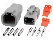 Connector: wire-wire; ATP; male + female; plug; for cable; PIN: 4 AMPHENOL