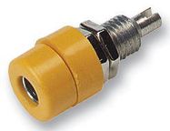 SOCKET, 4MM, YELLOW, PK5, BUELA