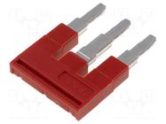 Comb bridge; red; terminals: 3; 6mm PHOENIX CONTACT