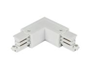 Connector L for 3 phase trak LUMICANTO left white with feeding PRIME