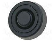 Quick mounting foot; black; polyetylene; A: 8mm; B: 19.5mm; D: 5mm FIX&FASTEN