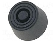 Quick mounting foot; black; polyetylene; A: 8mm; B: 23.7mm FIX&FASTEN