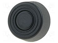 Quick mounting foot; black; polyetylene; A: 6mm; B: 14mm; C: 12.7mm FIX&FASTEN