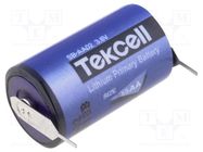 Battery: lithium; 1/2AA; 3.6V; 1200mAh; non-rechargeable; for PCB TEKCELL