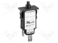 Circuit breaker; Urated: 240VAC; 48VDC; 3A; SPST; Poles: 1; SNAP-IN SCHURTER