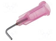 Needle: steel; 0.5"; Size: 20; bent at 90°; 0.6mm; polypropylene FISNAR