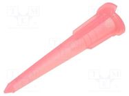 Needle: plastic; 1.25"; Size: 24; straight; 0.37mm FISNAR