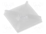 Holder; screw,self-adhesive; polyamide; UL94V-2; natural; B: 4mm FIX&FASTEN