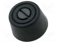 Quick mounting foot; black; polyetylene; A: 5mm; B: 24mm; C: 20mm DREMEC