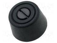 Quick mounting foot; black; polyetylene; A: 5mm; B: 24mm; C: 20mm DREMEC