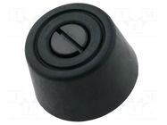 Quick mounting foot; black; polyetylene; A: 5mm; B: 24mm; C: 20mm DREMEC