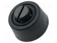 Quick mounting foot; black; polyetylene; A: 5mm; B: 20mm; C: 18mm DREMEC