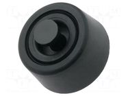 Quick mounting foot; black; polyetylene; A: 8mm; B: 20mm; C: 18mm DREMEC