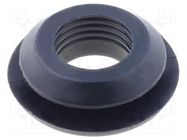 Grommet; Ømount.hole: 11.5mm; Øhole: 8.8mm; silicone; black FIX&FASTEN