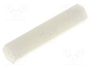 Screwed spacer sleeve; hexagonal; polyamide; M2; L: 23mm 