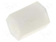 Screwed spacer sleeve; hexagonal; polyamide; M2; L: 6mm FIX&FASTEN