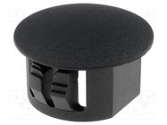 Stopper; polyamide; Øhole: 15.9mm; H: 10.6mm; black; UL94V-2 FIX&FASTEN