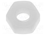 Nut; hexagonal; M3; polyamide; H: 2.7mm; 5.5mm FIX&FASTEN