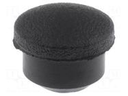 Stopper; elastomer thermoplastic TPE; Øhole: 5.6mm; H: 5mm; black FIX&FASTEN