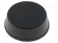 Self-adhesive foot; black; rubber; A: 13mm; B: 11.4mm; C: 5mm FIX&FASTEN