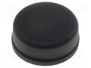 Self-adhesive foot; black; rubber; A: 11mm; B: 10.5mm; C: 5mm FIX&FASTEN