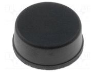 Self-adhesive foot; black; rubber; A: 12mm; B: 11.2mm; C: 5.1mm FIX&FASTEN