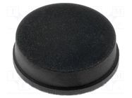 Self-adhesive foot; black; rubber; A: 11.3mm; B: 10.7mm; C: 3.2mm FIX&FASTEN