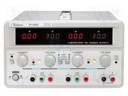 Power supply: laboratory; linear,multi-channel; 0÷30VDC; 0÷3A TWINTEX