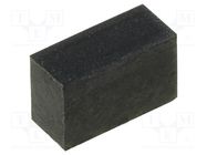 Self-adhesive foot; H: 4mm; black; rubber; W: 6.5mm; L: 2.8mm FIX&FASTEN