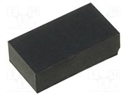 Self-adhesive foot; H: 4mm; black; rubber; W: 13mm; L: 7mm FIX&FASTEN