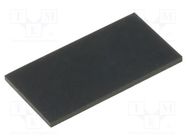 Self-adhesive foot; H: 1mm; black; rubber; W: 20mm; L: 10mm FIX&FASTEN