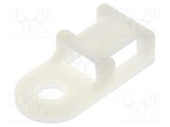 Holder; screw; polyamide; natural; Tie width: 5.5mm; Ht: 4.8mm FIX&FASTEN