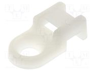 Holder; screw; polyamide; natural; Tie width: 5.2mm; Ht: 6mm FIX&FASTEN