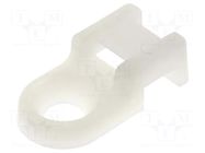 Holder; screw; polyamide; natural; Tie width: 5.2mm; Ht: 6mm FIX&FASTEN