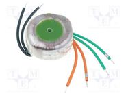 Transformer: toroidal; 10VA; 230VAC; 24V; 0.41A; Leads: cables; IP00 BREVE TUFVASSONS