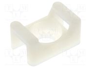 Holder; screw; polyamide; natural; Tie width: 5.6mm; Ht: 7.2mm FIX&FASTEN