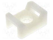 Holder; screw; polyamide; natural; Tie width: 9.2mm; Ht: 9.6mm FIX&FASTEN