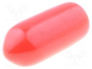 Cap; Body: red; Øint: 3.2mm; Mat: PVC Soft; L: 10mm; Wall thick: 0.8mm FIX&FASTEN