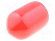 Cap; Body: red; Øint: 5.7mm; PVC Soft; L: 8mm; Wall thick: 1mm FIX&FASTEN