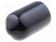 Cap; Body: black; Øint: 7.6mm; Mat: PVC Soft; L: 13mm; Wall thick: 1mm FIX&FASTEN