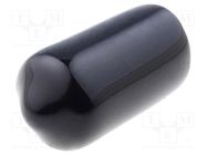 Cap; Body: black; Øint: 8.5mm; PVC Soft; L: 15mm; Wall thick: 1mm FIX&FASTEN