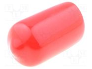 Cap; Body: red; Øint: 8.5mm; PVC Soft; L: 15mm; Wall thick: 1mm FIX&FASTEN