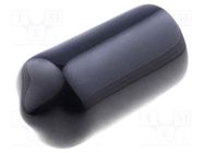 Cap; Body: black; Øint: 10mm; Mat: PVC Soft; L: 20mm FIX&FASTEN