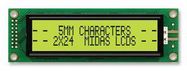 DISPLAY, ALPHANUMERIC, 24X2, YELLOW/GRN