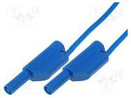 Test lead; 32A; banana plug 4mm,both sides; Len: 1.5m; blue SCHÜTZINGER