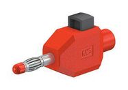 PLUG, SPRING LOADED, 4MM, RED, PK2