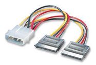 LEAD, SATA, 4P TO 2X15P, 160MM